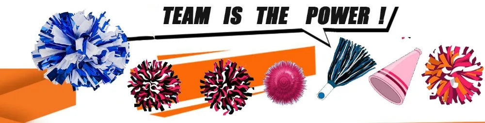 1piece,Plastic Rainbow Cheerleading Pom Poms, Mixed Color