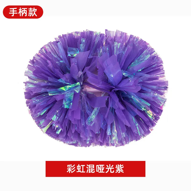1piece,Plastic Rainbow Cheerleading Pom Poms, Mixed Color