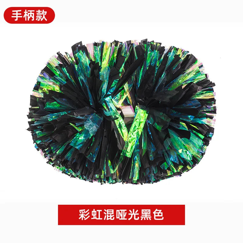 1piece,Plastic Rainbow Cheerleading Pom Poms, Mixed Color