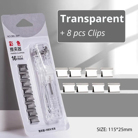 New Stapler With Press Clip For Disassembling Stapler Clamp Tape Distributor Paper Clip Office Supplies Set Desk Stapler