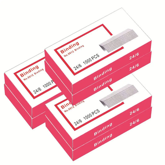 Stapler 24/6 Universal 12 #, Steel, Stationery, Office, School Supplies, 1000Pcs, Upgraded Version Stainless Steel Binding Set
